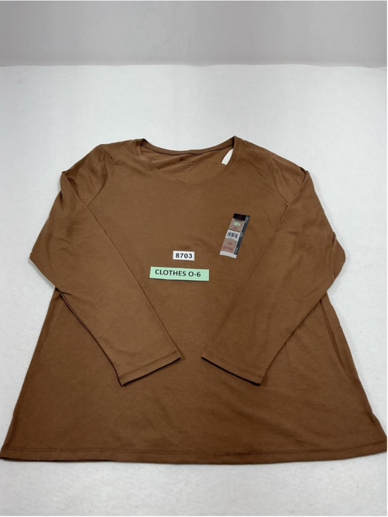 Nobo Tops - Womans NWT NOBO T Shirt Long Sleeve Pullover XXXL Brown